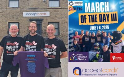 Team acceptcards® Taking on March of the Day III for MND Causes